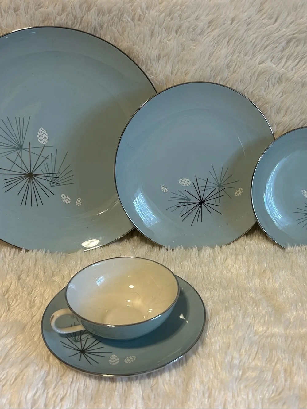 Franciscan Fine China: 'Silver Pine' China, Made in the USA